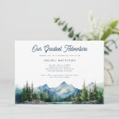 Forest Mountain Rustiek Avontuur Baby shower Kaart (Staand voorkant)