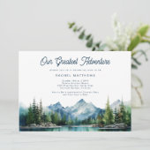 Forest Mountain Rustiek Avontuur Baby shower Kaart (Staand voorkant)