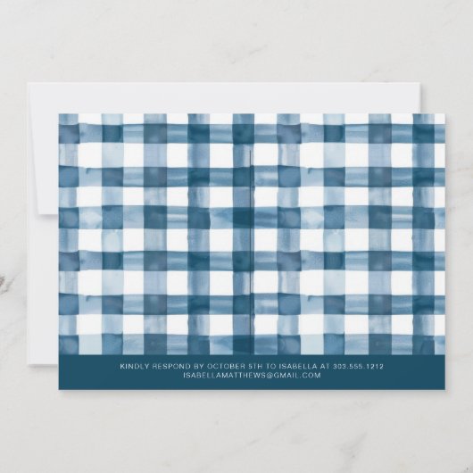 Forest Mountain Rustiek Avontuur Baby shower Kaart (Achterkant)