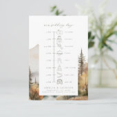 Forest Mountain Trouwtijdlijn Orde der Evenementen Informatiekaartje (Staand voorkant)