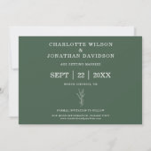 Forest Mountain Waterverf Wedding Save The Date (Achterkant)
