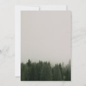 Forest Mountain Wedding Invitation Misty Woodland Kaart (Achterkant)