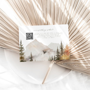 Forest Mountain Wedding RSVP Enclosure Kaart