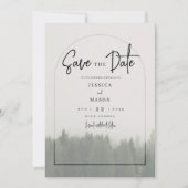 Forest Mountain Wedding Save the Date Kaart (Voorkant)