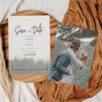 Forest Mountain Wedding Save the Date