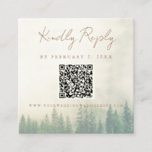 Forest Mountain Wedding Scan Code RSVP