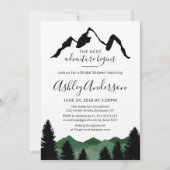 Forest Mountains Bridal Shower Uitnodiging (Voorkant)