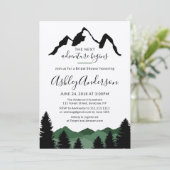 Forest Mountains Bridal Shower Uitnodiging (Staand voorkant)