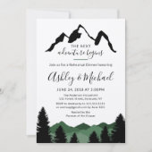 Forest Mountains Rehearsal Dinner Invitation Kaart (Voorkant)