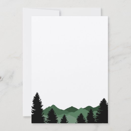 Forest Mountains Rehearsal Dinner Invitation Kaart (Achterkant)