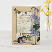 Forest Mouse -  blanco Kaart (Gele Bloem)