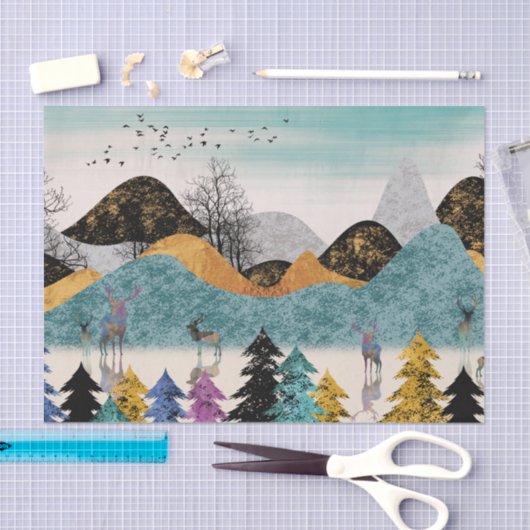 Forest Mural Tissuepapier (Craft)