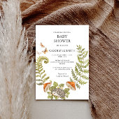 Forest Mushroom Baby shower Invitation Kaart