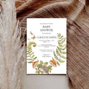Forest Mushroom Baby shower Invitation Kaart