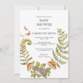Forest Mushroom Baby shower Invitation Kaart (Voorkant)