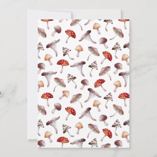 Forest Mushroom Bridal Shower Uitnodiging (Achterkant)