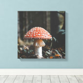 Forest Mushroom Canvas Afdruk (Insitu (Houten vloer))