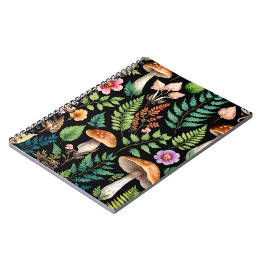 Forest Mushroom Woodland Varens Art Notitieboek (Linkerzijde)