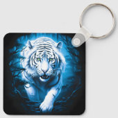 Forest Mystic Wild White Tiger Sleutelhanger (Achterkant)