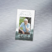 Forest Nature Funeral Memorial Prayer Photo Magnetisch Visitekaartje (Voorbeeld)