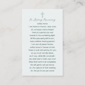 Forest Natuur Funeral Memorial gebedskaart Visitekaartje (Achterkant)