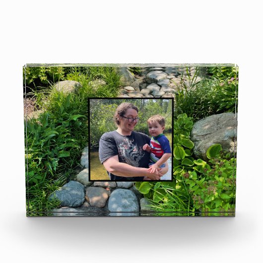 Forest natuur Lite Stone Pathway Fotosjabloon Fotoblokken (Voorkant)