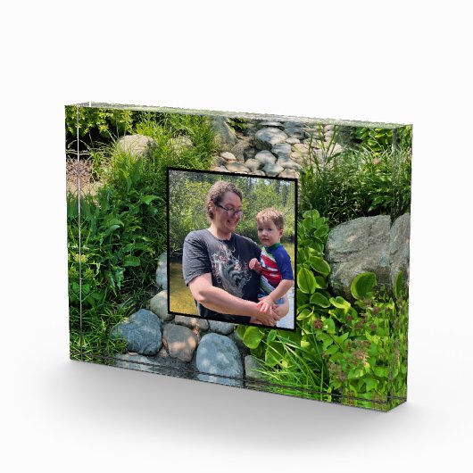 Forest natuur Lite Stone Pathway Fotosjabloon Fotoblokken (Rechts)