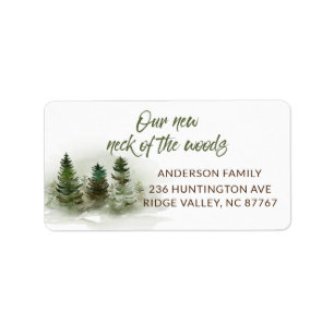 Forest Neck of the Bossen New Address Label
