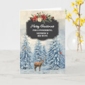 Forest neef en zijn vrouw vrolijk kerstfeest kaart (Gele Bloem)