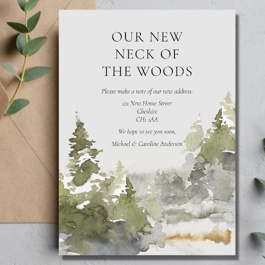 Forest New Neck of the Bossen Change of Address Aankondiging