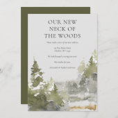 Forest New Neck of the Bossen Change of Address An Aankondiging (Voorkant / Achterkant)