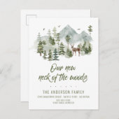 Forest New Neck van de Bossen Bewegende Aankondigi Aankondigingskaart (Voorkant / Achterkant)