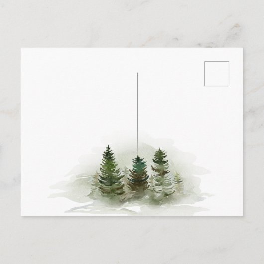 Forest New Neck van de Bossen Bewegende Aankondigi Aankondigingskaart (Achterkant)