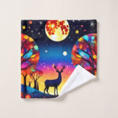 Forest Night Glow Bad Handdoek (Wasdoekje)