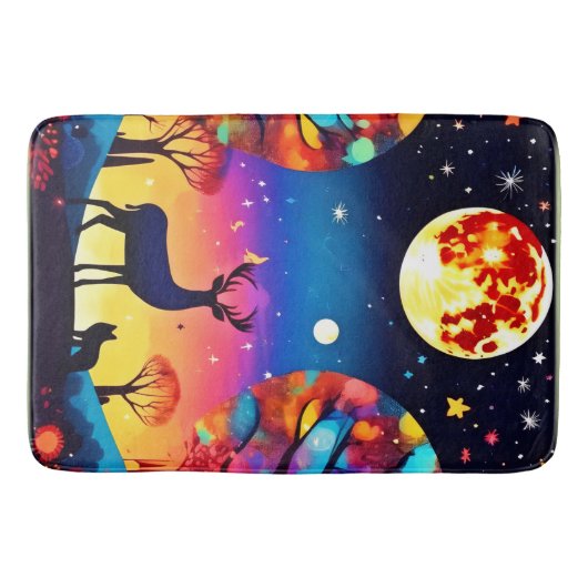 Forest Night Glow Badmat (Voorkant)