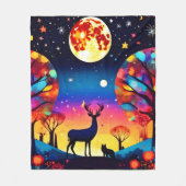 Forest Night Glow Fleece Deken (Voorkant)