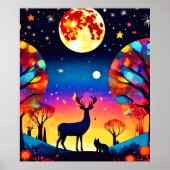Forest Night Glow Poster (Voorkant)