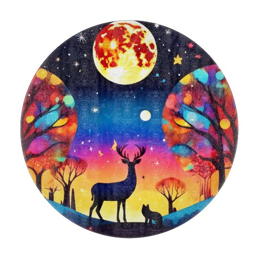Forest Night Glow Snijplank (Voorkant)