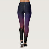 Forest Night Sky Nature with Starry Woodland Scene Leggings (Achterkant)