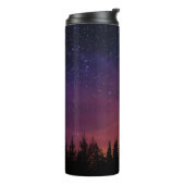 Forest Night Sky Nature with Starry Woodland Scene Thermosbeker (Gedraaid links)
