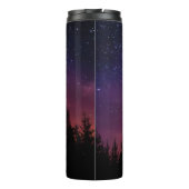 Forest Night Sky Nature with Starry Woodland Scene Thermosbeker (Achterkant)