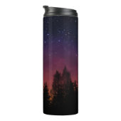 Forest Night Sky Nature with Starry Woodland Scene Thermosbeker (Geroteerd rechts)