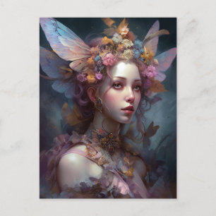 Forest Nymph Fairy Girl Fantasy Art Briefkaart