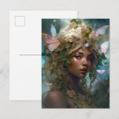 Forest Nymph Fairy Girl Fantasy Art Briefkaart (Voorkant / Achterkant)