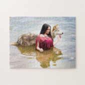 Forest Nymph met Hare Wolf Legpuzzel (Horizontaal)