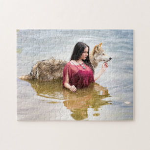 Forest Nymph met Hare Wolf Legpuzzel
