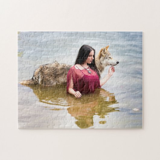 Forest Nymph met Hare Wolf Legpuzzel (Horizontaal)