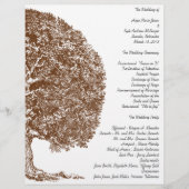Forest Oak Tree Wedding Programme (Voorkant)