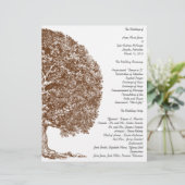 Forest Oak Tree Wedding Programme (Staand voorkant)