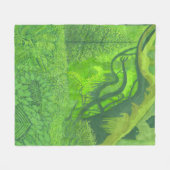 Forest Oerwoud Green Fleece Deken (Voorkant (Horizontaal))
